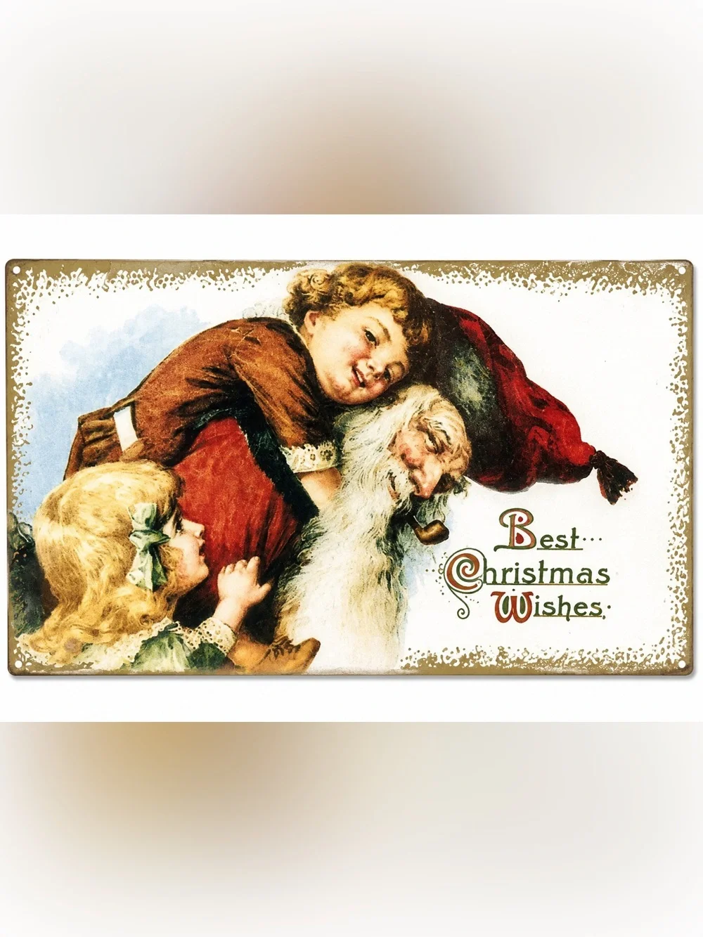 NEW Best Christmas Wishes Metal Sign